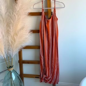 Rust + white strip long maxi